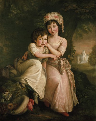 Portrait of Stephen Peter and Mary Anne Rigaud as Children by John Francis Rigaud